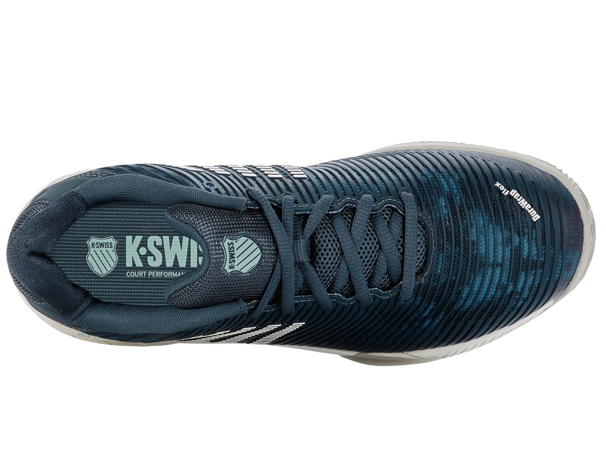 K-Swiss Hypercourt Express 2 Mens Clay Tennis Shoes in Indian Teal/Star White