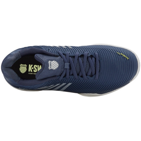 K-Swiss Mens Hypercourt Express 2 Clay Court Tennis Shoes in Indigo/Blanc/Luminary Green