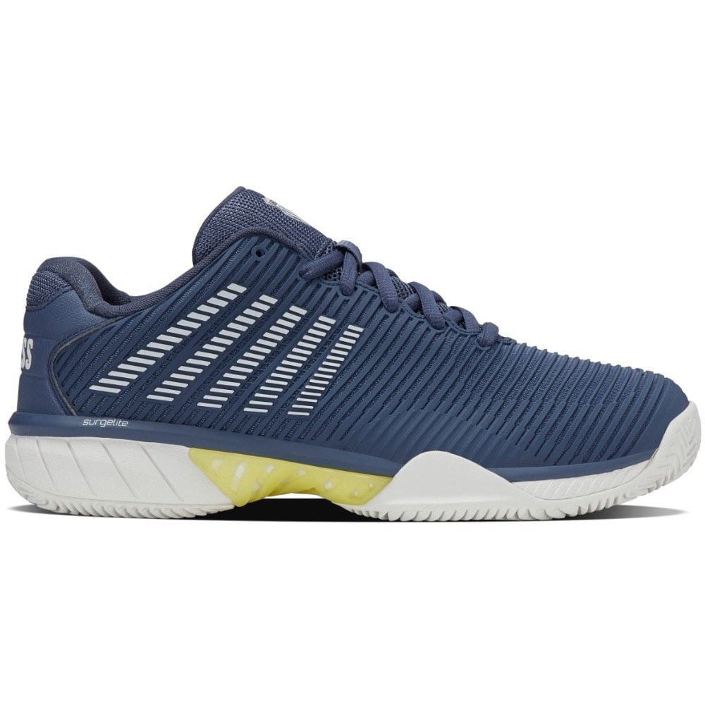 K-Swiss Mens Hypercourt Express 2 Clay Court Tennis Shoes in Indigo/Blanc/Luminary Green