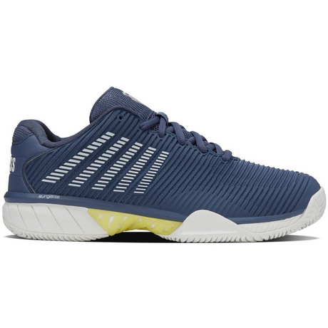 K-Swiss Mens Hypercourt Express 2 Clay Court Tennis Shoes in Indigo/Blanc/Luminary Green - US 13