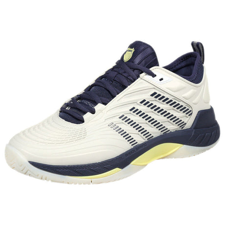 K-Swiss Mens Hypercourt Supreme 2 Tennis Shoes Durawrap X Dragguard CMEVA in Naval Academy/Blanc De Blanc