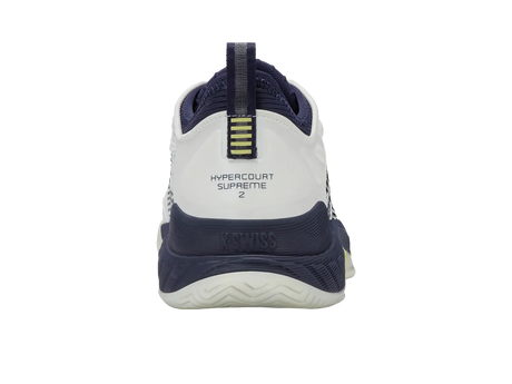 K-Swiss Mens Hypercourt Supreme 2 Tennis Shoes Durawrap X Dragguard CMEVA in Naval Academy/Blanc De Blanc