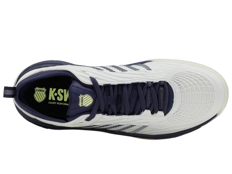 K-Swiss Mens Hypercourt Supreme 2 Tennis Shoes Durawrap X Dragguard CMEVA in Naval Academy/Blanc De Blanc