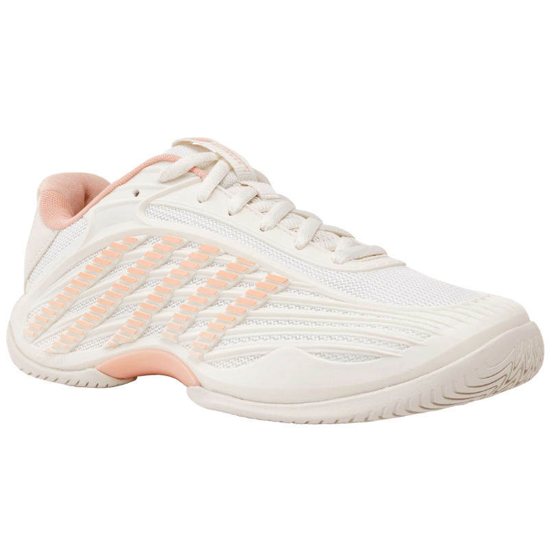 K-Swiss Womens Hypercourt Express 3 All Court Tennis Shoes in Egret/Peach Parfait