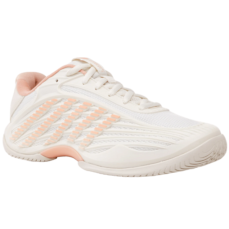 K-Swiss Womens Hypercourt Express 3 All Court Tennis Shoes in Egret/Peach Parfait