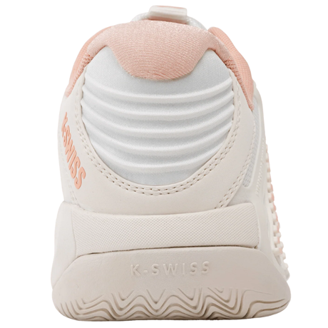 K-Swiss Womens Hypercourt Express 3 All Court Tennis Shoes in Egret/Peach Parfait
