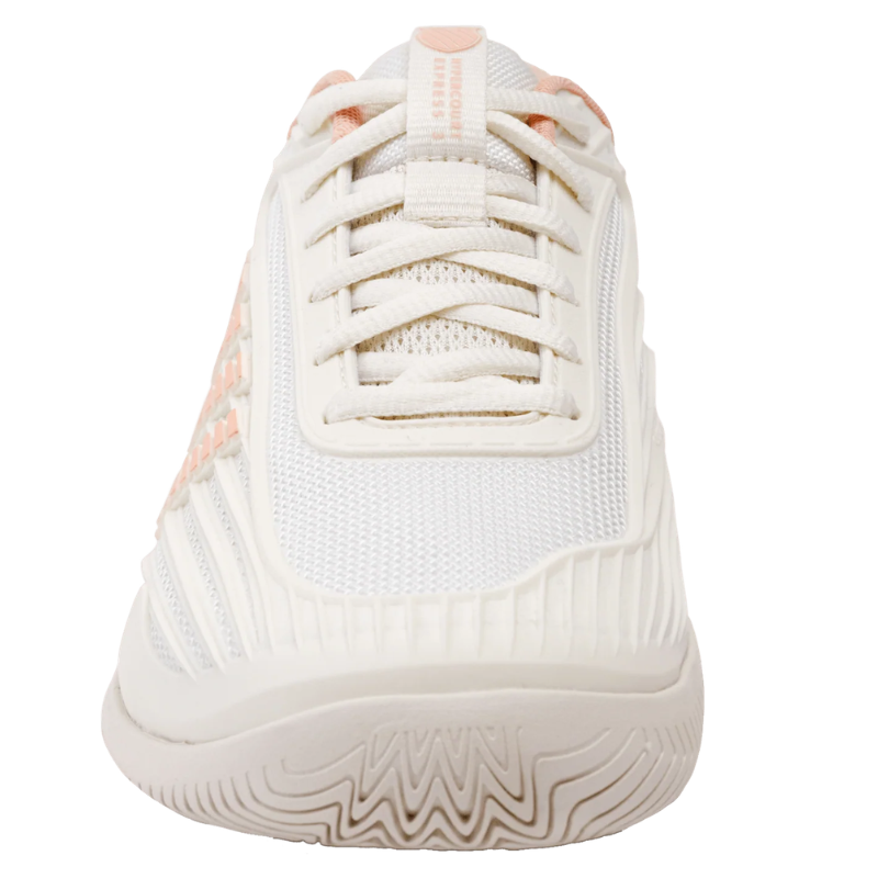 K-Swiss Womens Hypercourt Express 3 All Court Tennis Shoes in Egret/Peach Parfait