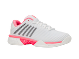 K-Swiss Womens Hypercourt Express 2 Tennis Shoes Durawrap Flex CMEVA in White/Neon Pastel Pink