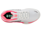 K-Swiss Womens Hypercourt Express 2 Tennis Shoes Durawrap Flex CMEVA in White/Neon Pastel Pink