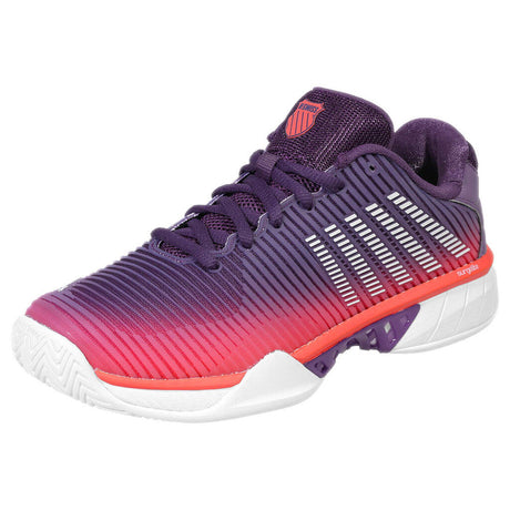 K-Swiss Womens Hypercourt Express 2 Tennis Shoes in Purple Plumeria/Hot Coral - US 10