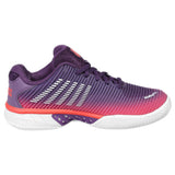 K-Swiss Womens Hypercourt Express 2 Tennis Shoes in Purple Plumeria/Hot Coral
