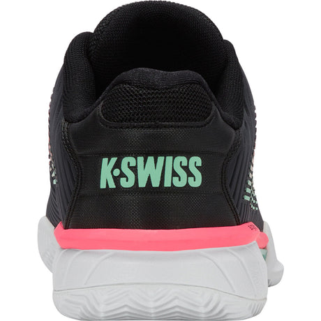 K-Swiss Womens Hypercourt Express 2 Clay Court Tennis Shoes in Black/White/Neon Mint