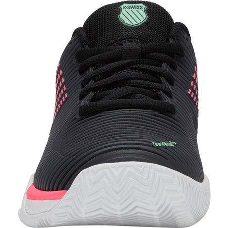 K-Swiss Womens Hypercourt Express 2 Clay Court Tennis Shoes in Black/White/Neon Mint