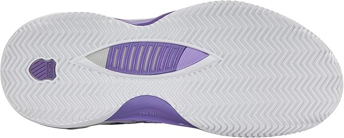 K-Swiss Womens Hypercourt Supreme 2 Clay Herringbone Tennis Shoes - White/Lunar