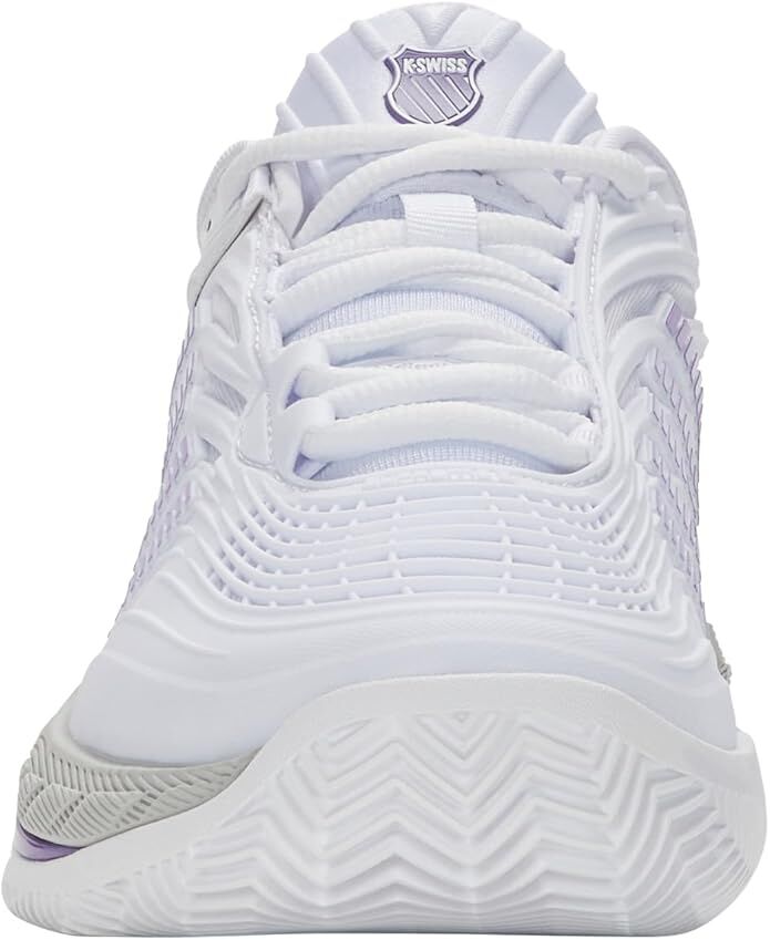 K-Swiss Womens Hypercourt Supreme 2 Clay Herringbone Tennis Shoes - White/Lunar