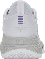 K-Swiss Womens Hypercourt Supreme 2 Clay Herringbone Tennis Shoes - White/Lunar