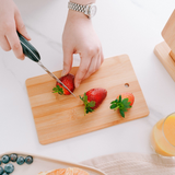 4pc Bamboo 22x14cm Chopping Block/Cutting Board Set w/ Display Stand
