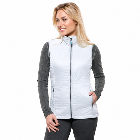 Kuhl Firefly Womens Primaloft Gold Puffer Vest - Ash (Sleeveless Insulated Winter Top)