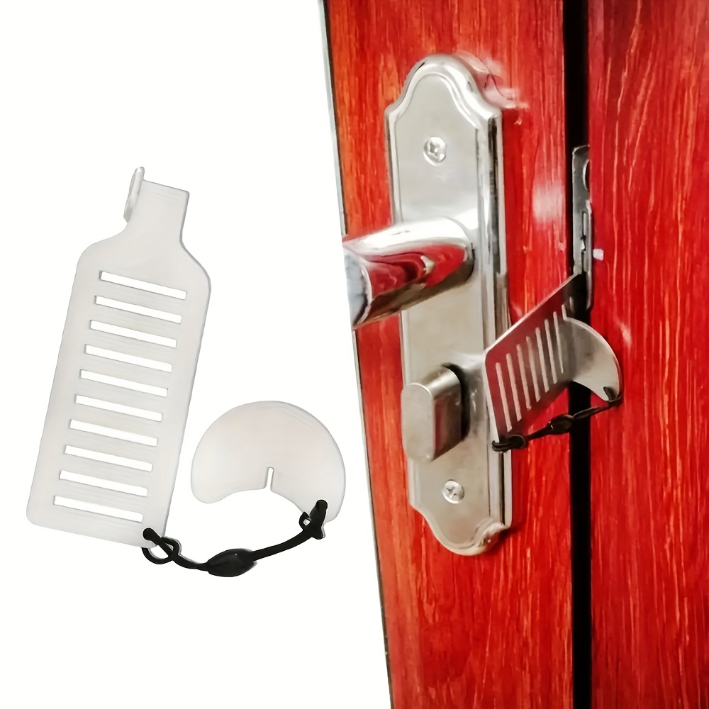 Anti-Theft Portable Door Lock Latch Stopper Jammer Security for Travel, Hotels & Home 