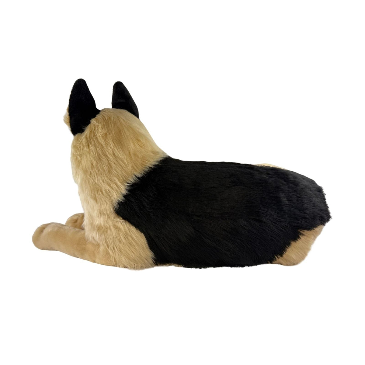 Bocchetta Kaiser 64cm Lying German Shepherd Plush Toy - Black Face (Realistic Stuffed Animal Dog Gift)