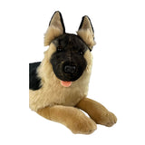 Bocchetta Kaiser 64cm Lying German Shepherd Plush Toy - Black Face (Realistic Stuffed Animal Dog Gift)
