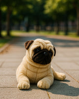 Bocchetta Kaos 44cm Lying Pug Plush Toy (Realistic Stuffed Animal Dog Gift)