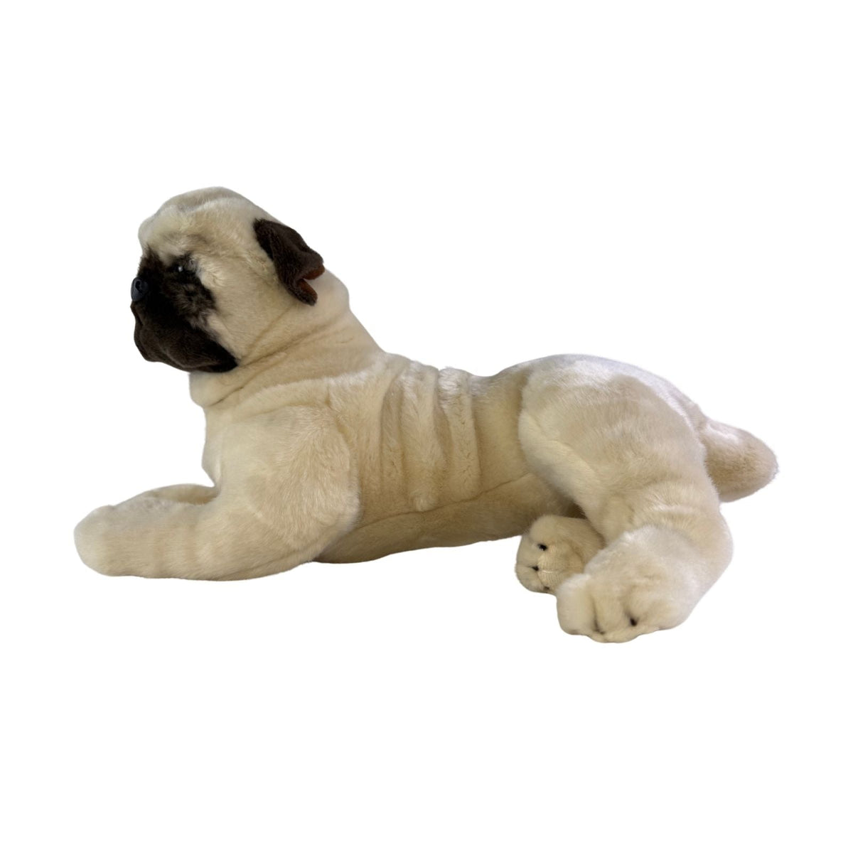 Bocchetta Kaos 44cm Lying Pug Plush Toy (Realistic Stuffed Animal Dog Gift)