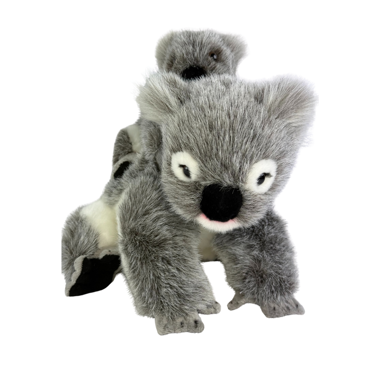 Bocchetta Kelly & Kiri 23cm Koala with Baby on Back Plush Toy - Grey (Australian Stuffed Animal Souvenir Gift)