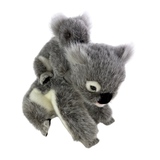 Bocchetta Kelly & Kiri 23cm Koala with Baby on Back Plush Toy - Grey (Australian Stuffed Animal Souvenir Gift)