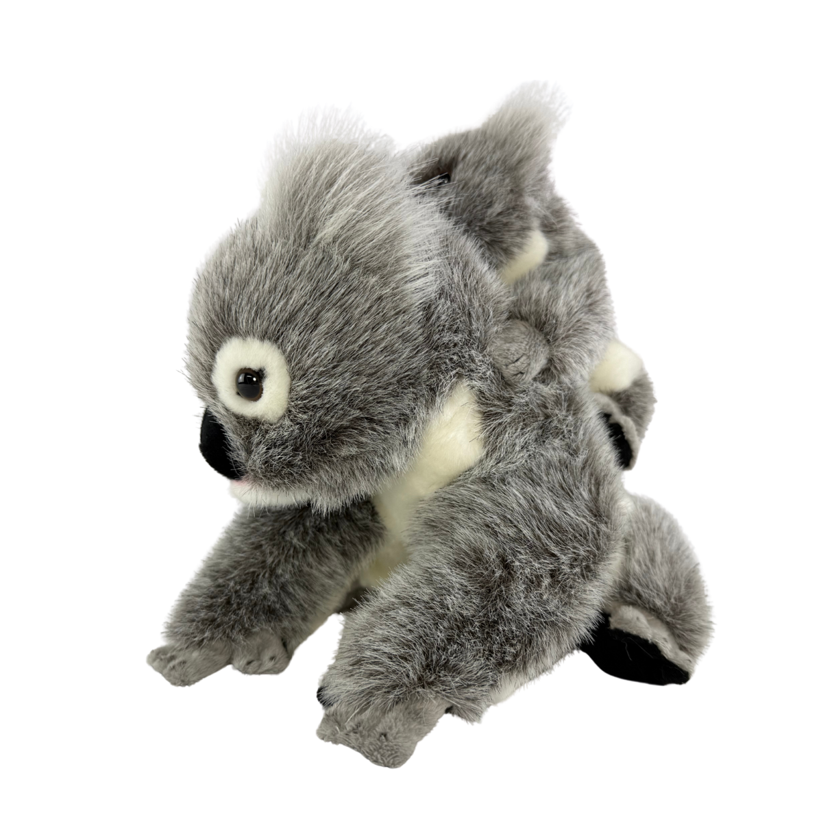 Bocchetta Kelly & Kiri 23cm Koala with Baby on Back Plush Toy - Grey (Australian Stuffed Animal Souvenir Gift)