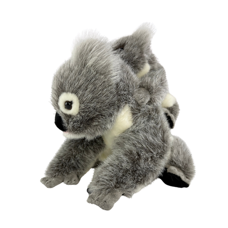 Bocchetta Kelly & Kiri 23cm Koala with Baby on Back Plush Toy - Grey (Australian Stuffed Animal Souvenir Gift)