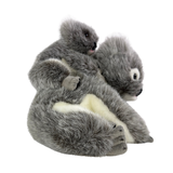 Bocchetta Kelly & Kiri 23cm Koala with Baby on Back Plush Toy - Grey (Australian Stuffed Animal Souvenir Gift)