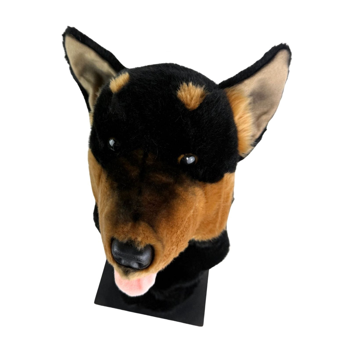 Bocchetta Kelpie Plush Golf Club Head Cover - Black/Tan (Novelty Animal Golfer Gift)