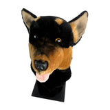 Bocchetta Kelpie Plush Golf Club Head Cover - Black/Tan (Novelty Animal Golfer Gift)