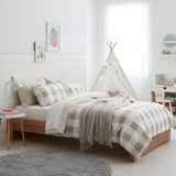 Park Avenue 175 GSM Egyptian Cotton Flannelette Kids Quilt Cover Set - Buffalo Check