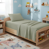 Renee Taylor 400TC Egyptian Cotton Kids Sheet Set - Basil (OEKO-TEX Certified Sateen)