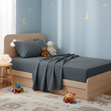 Renee Taylor 400TC Egyptian Cotton Kids Sheet Set - Steel Blue (OEKO-TEX Certified Sateen)