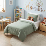 Park Avenue European Vintage Washed Cotton Kids Quilt Cover Set - Fern
