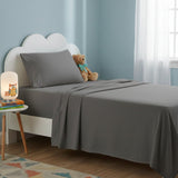 Park Avenue 175 GSM Egyptian Cotton Flannelette Kids Bed Sheet Set - Silver