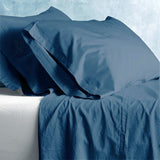 Park Avenue European Vintage Washed Cotton Kids Bed Sheet Set - Blue