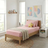 Park Avenue 175 GSM Egyptian Cotton Flannelette Kids Fitted Sheet & Pillowcase Set - Rose