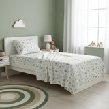 Park Avenue 175 GSM Egyptian Cotton Flannelette Kids Bed Sheet Set - Capri Palm
