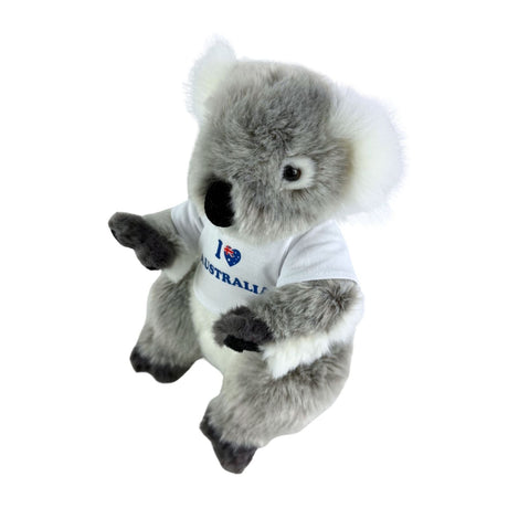 Bocchetta Kiki 24cm Koala with Shirt Plush Toy - Grey (Australian Stuffed Animal Souvenir Gift)