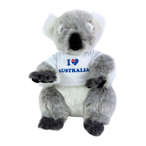 Bocchetta Kiki 24cm Koala with Shirt Plush Toy - Grey (Australian Stuffed Animal Souvenir Gift)