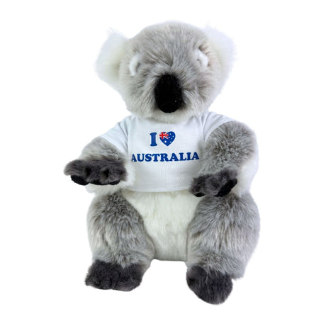 Bocchetta Kiki 24cm Koala with Shirt Plush Toy - Grey (Australian Stuffed Animal Souvenir Gift)