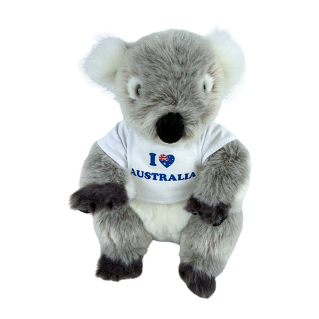 Bocchetta Kiki 24cm Koala with Shirt Plush Toy - Grey (Australian Stuffed Animal Souvenir Gift)