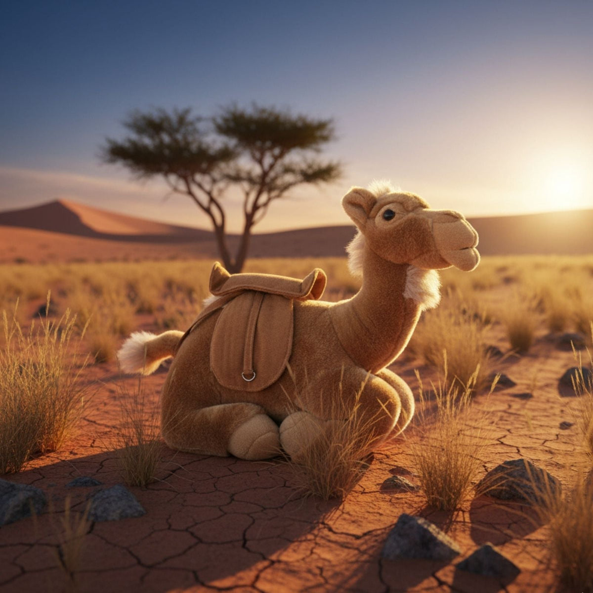 Bocchetta Kimba 34cm Lying Camel Plush Toy (Australian Stuffed Animal Souvenir Gift)