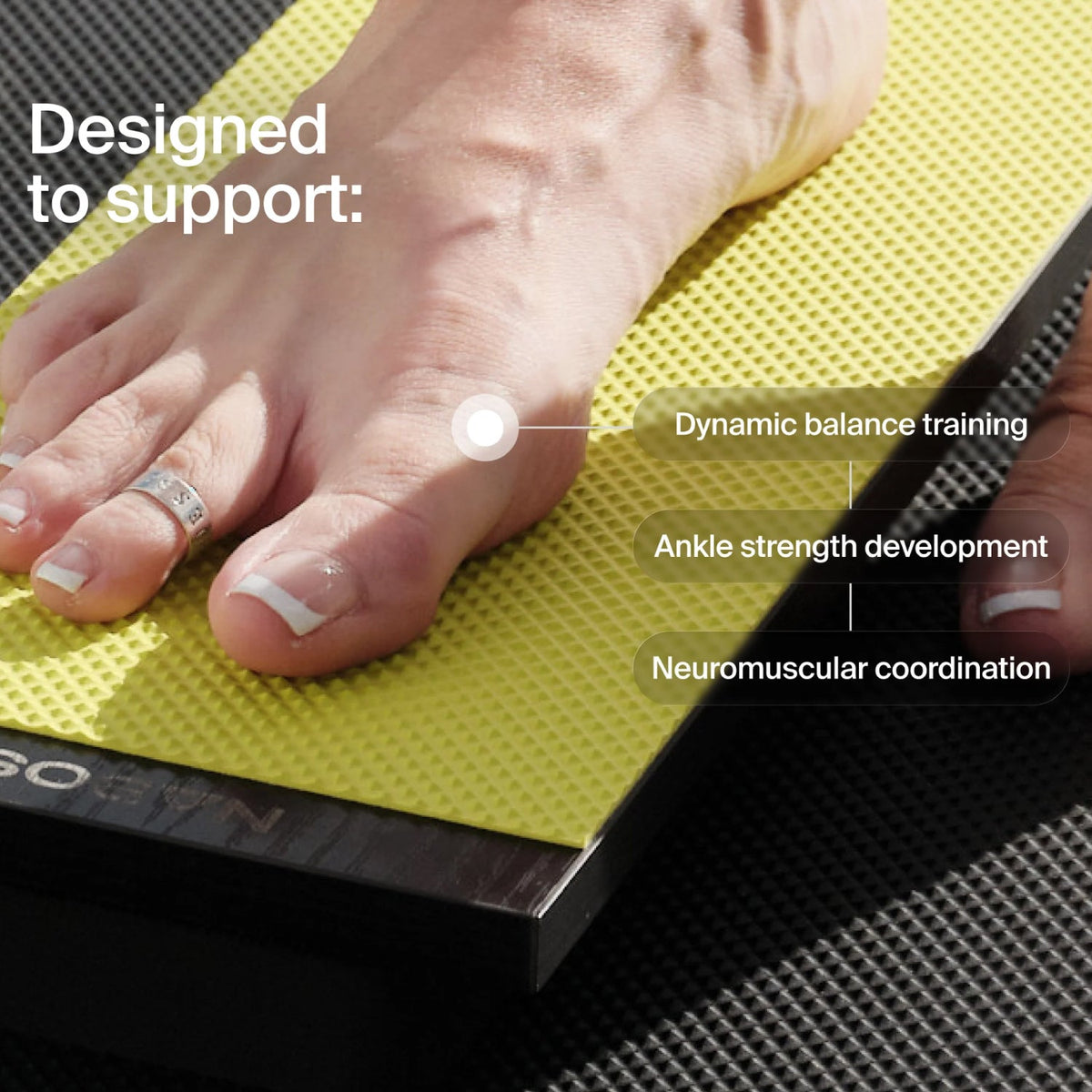 Naboso Kinesis Board - Neon Green (Textured Balance & Wobble Board)
