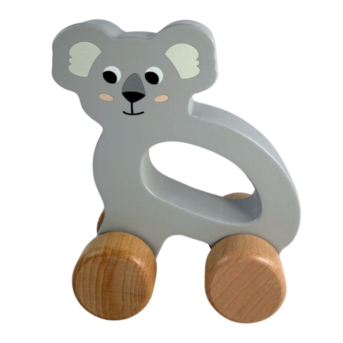 Bocchetta Koala Wooden Push Car (Toddler Push Along Toy 12 Months+)