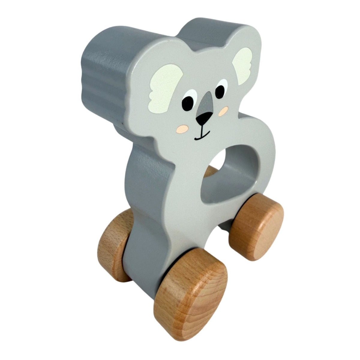 Bocchetta Koala Wooden Push Car (Toddler Push Along Toy 12 Months+)